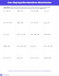 Mastering One and Two Step Equations