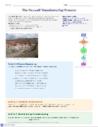 Drywall Manufacturing Analysis Worksheet