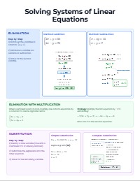 Systems of Equations Reference Guide