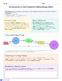 Soft Systems Methodology Workshop