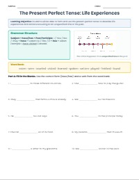 Mastering the Present Perfect Tense