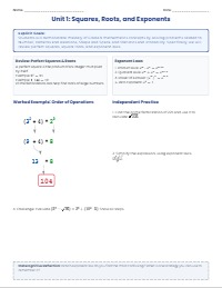 Grade 8 Mathematics Year End Review