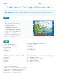 Water Exploration: Comprehension for All Learners