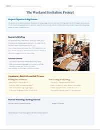Language Learning Invitation Planning Project