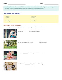 My Favourite Hobbies ESL Worksheet