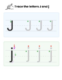 Level A- Unit 1- Lesson 10 Tracing and Writing the Letter J