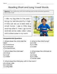 Fun with Phonics Reading Practice