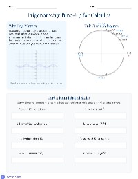 Trigonometry Review for Calculus