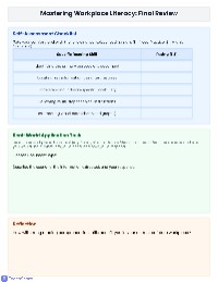Workplace Reading Comprehension