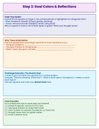 Goal Setting and Success Planning