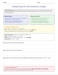Mastering WJEC GCSE Unit Conversions Worksheet