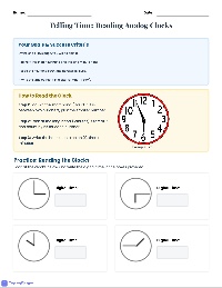 Telling Time Scaffold
