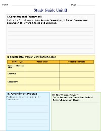 1 - Unit 2 Study Guide & Test -- Principles of Government