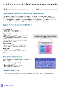 Ventricular Septal Defect (VSD) Study Guide