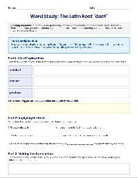 Word Parts Detective Practice