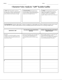 Character Voice Analysis: A&P