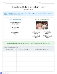Kosakata Rutinitas Sehari-hari dalam Bahasa Arab