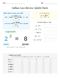 Review of Indices Laws
