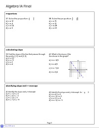 Final copy Algebra 1A Final Examination