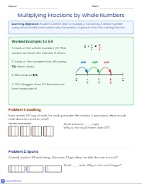 Multiplying Fractions by Whole Numbers: Practice