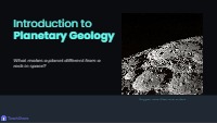 Introduction to Planetary Geology: Exploring Worlds