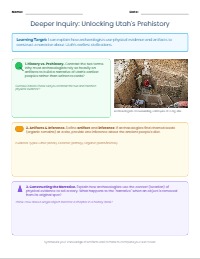 Unlocking History: Utah Archaeology Exit Ticket