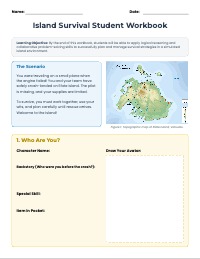 My Island Survival Adventure Workbook