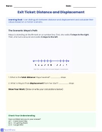 Distance/Displacement Exit Ticket
