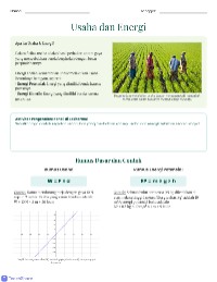 Konsep Usaha dan Energi dalam Fisika