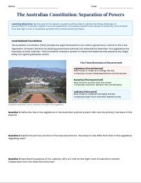 Understanding Australia's Separation of Powers