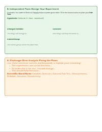 Unfair Plant Growth Science Investigation