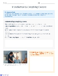 Caregiving Careers & Skills