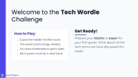 Tech Vocab Wordle Warm-up