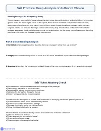 Mastering Author's Craft and Critical Meaning