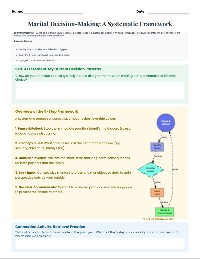 Healthy Husband Decision Framework