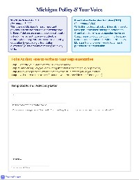 Michigan Policy In Action