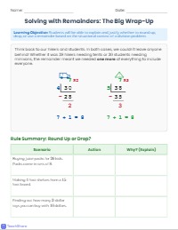 Remainder Rule Discussion