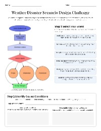 Weather Disaster Scenario Design Challenge