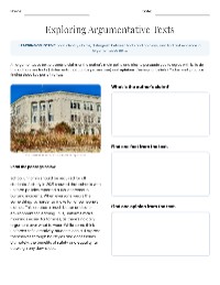Understanding Argumentative Texts in Education