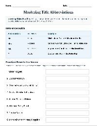 Abbreviations Practice