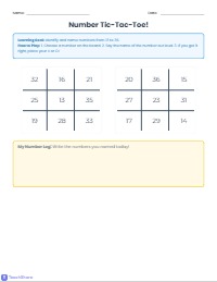 Number Identification Tic-Tac-Toe Challenge