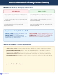 Transforming Literacy Instruction: A Guide