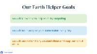 Taking Care of Our Planet