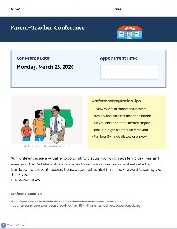 Parent-Teacher Conference Flyer