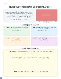 Character and Values in School