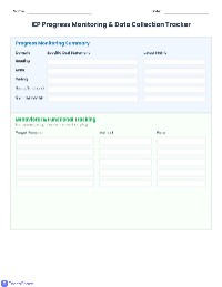 IEP Progress Monitoring Tracker