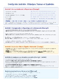 Principes et Symboles de la République Française