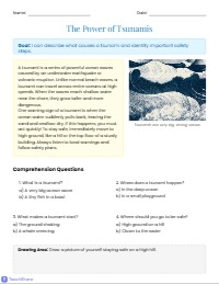 Learning About Tsunamis and Safety