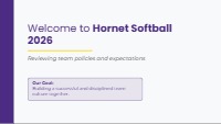 Hornet Softball Team Constitution 2026 Presentation