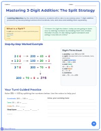 Mastering 3-Digit Split Strategy Addition